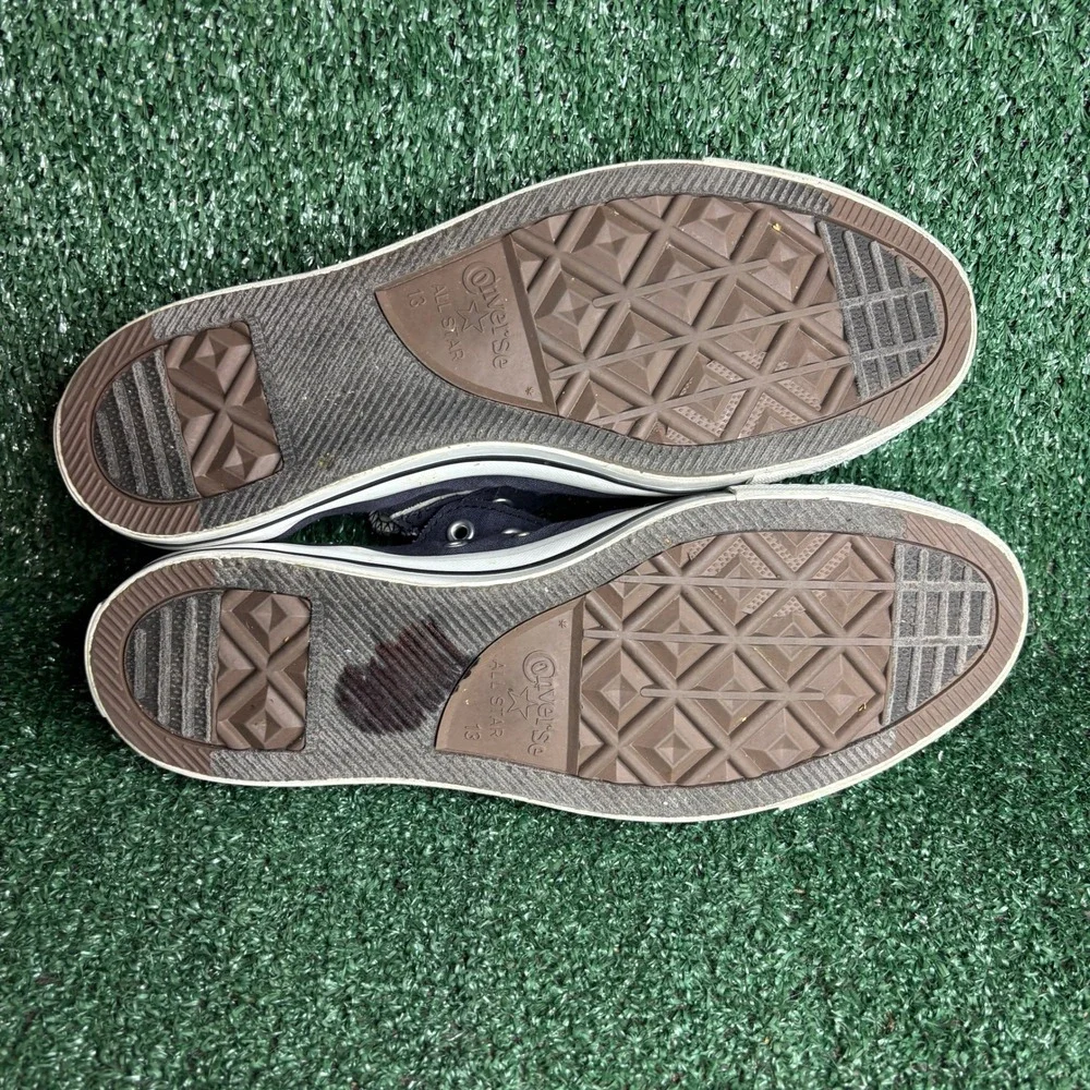 Converse Chuck Taylor All Star Low Slip On Washed Black Canvas Sneakers Mens 13 - Picture 8 of 12